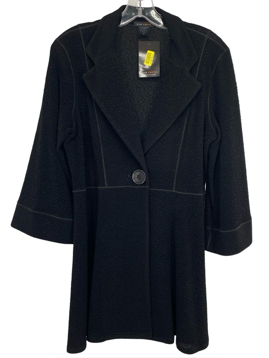 eva varro Jackets & Blazers - Eva Varro Empire One Button Jacket in Black Pebbles New Size Large